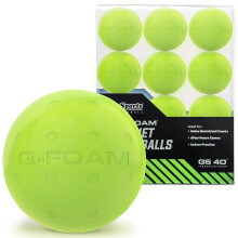 GoSports GS 40 Q-Foam Pickleballs - Tysta Skum Bollar för Inomhus- eller Utomhusträning - 12 Pack