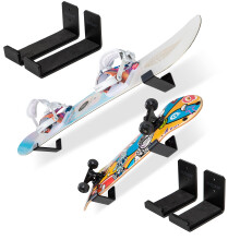 GoSports Universella Snowboard & Skateboard Väggmonterade Hållare - 2 Pack