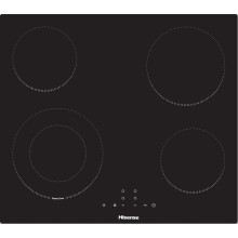 Hisense E6422SC 59cm 4 Burners Ceramic Hob Touch Control Black