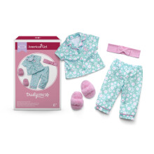 American Girl Truly Me, Ropa para Muñeca de 18 pulgadas, PJs Florales, con Diadema y Pantuflas, 6 Años+