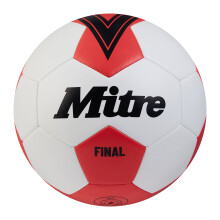 (4, White/Red) Mitre Final Logo Football