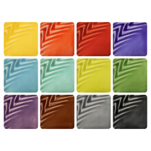 AMACO Teacher's Palette Light Gloss Glazes 12-Pint Class Pack, 12 Assorted Colors, Low Fire Cone 05 (TPL) Intermixable Liquid Ceramic Pottery Glazes f