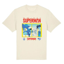 (S, Natural) Superman Unisex Adult You'll Believe A Man Can Fly T-Shirt