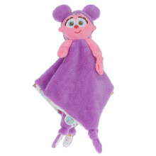KIDS PREFERRED Sesame Street Abby Cadabby Filt av mjukt material med knutna hörn och napphållare för spädbarn