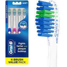 Cepillo de dientes suave Oral-B Indicator Contour Clean, 4 unidades