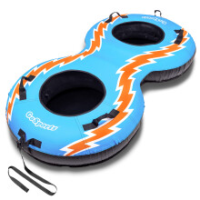 GoSports Tubo de Nieve para 2 Personas - Cubierta de Lona Premium, Azul, Rojo o Retro