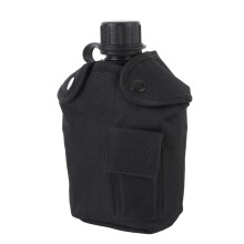 Outdoor Feldflasche schwarz 1L für Reisen
