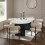 Bolivia 220cm White Marble Oval Dining Table 10