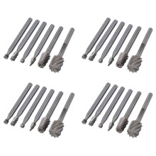 24PCS HSS Multi-Outil Rotatif Fraise de Routeur de Routage de Bavure Fraise Piece Jointe pour