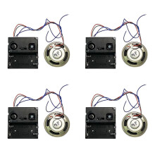 4X Music Chime Box with Horn Repair Parts,Wall Clock Mechanism Quartz Clock Parts,Clock Accessories,Melody Mechanism