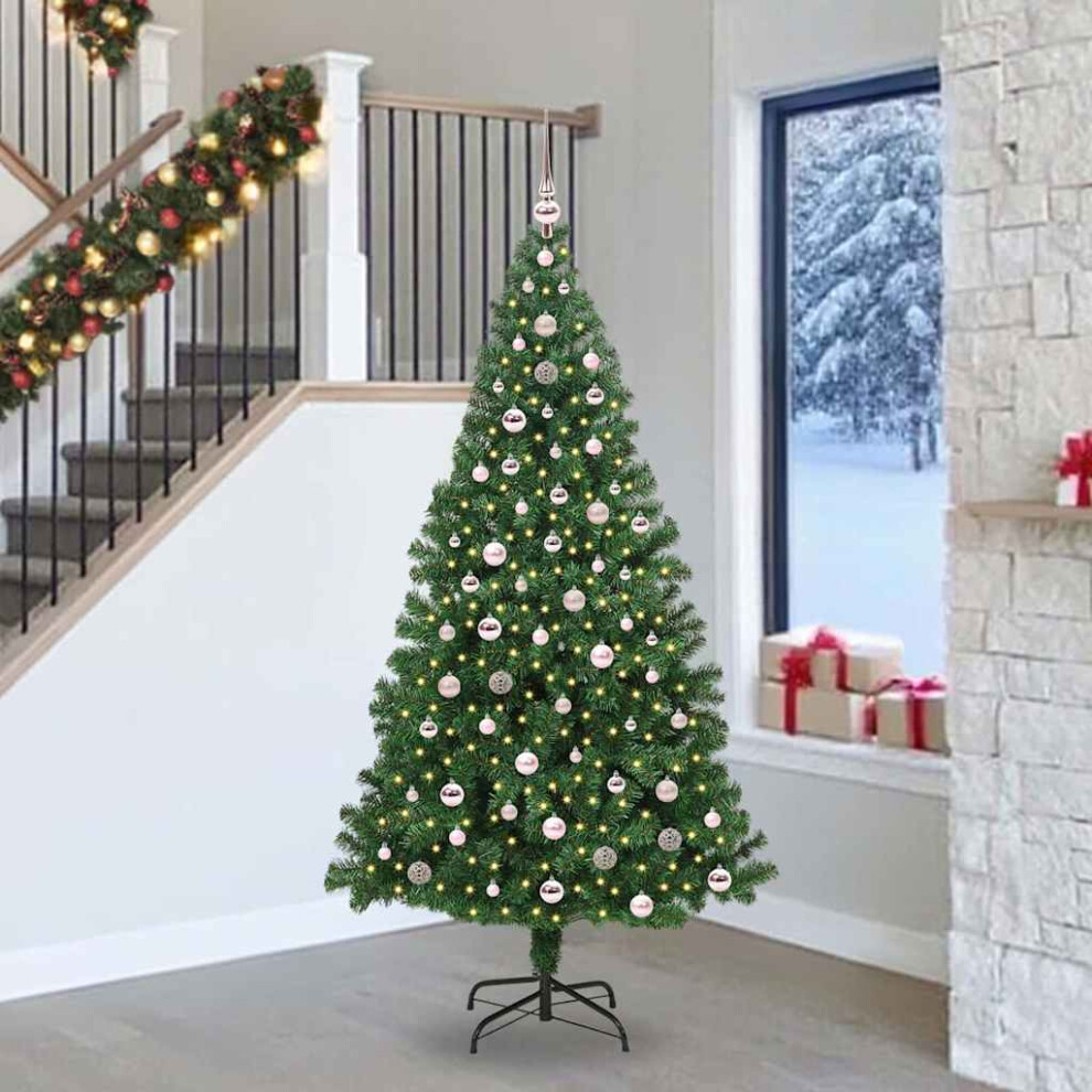 Vidaxl Artificial Christmas Tree With 300 Leds With Stand Green 240 Cm