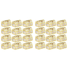 24 Creatieve Snoepdoos, Schatkistvorm, Suikercontainers, Houder, Geschenkopbergdoos, Feestartikelen voor Bruiloft (Goud)
