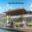 Outsunny Outsunny 3.5x2.6 m Pergola Cover Replacement for 4x3 m Frame, Brown 7