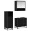 VidaXL vidaXL Badezimmermöbel-Set 3 stk. Schwarz Eichen-Optik 65 x 33 x 60 cm 2