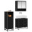 VidaXL vidaXL Badezimmermöbel-Set 3 stk. Schwarz Eichen-Optik 65 x 33 x 60 cm 3
