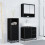 VidaXL vidaXL Badezimmermöbel-Set 3 stk. Schwarz Eichen-Optik 65 x 33 x 60 cm 4