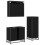 VidaXL vidaXL Badezimmermöbel-Set 3 stk. Schwarz Eichen-Optik 65 x 33 x 60 cm 10