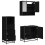 VidaXL vidaXL Badezimmermöbel-Set 3 stk. Schwarz Eichen-Optik 65 x 33 x 60 cm 5