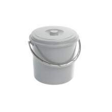 Serpillere - Lavette - Tete Balai Espagnol - Seau Curver 16l Avec Couvercle Gris 241751