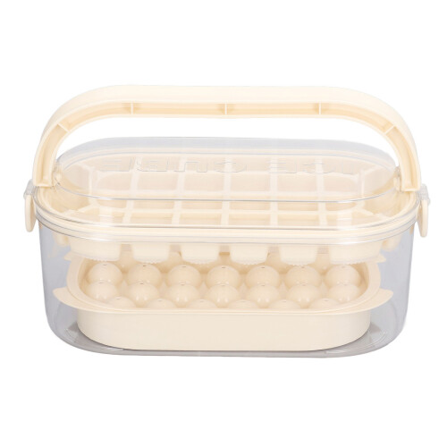 2-Schicht Eiswürfelschale 54 Eiswürfel Beige mit