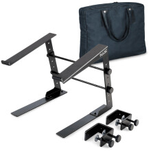 DJ Laptop Stand Height Width Adjustable Computer Table Top Clamps Including Case