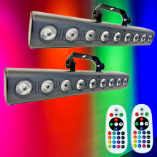 Pair - CFX Vibebar 1 RGBW LED Bar with Wireless Remote - Stage Disco DJ Lighting