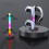Headphone Stand RGB Light Gaming Headset Display Rack Desk Stand Universal 1