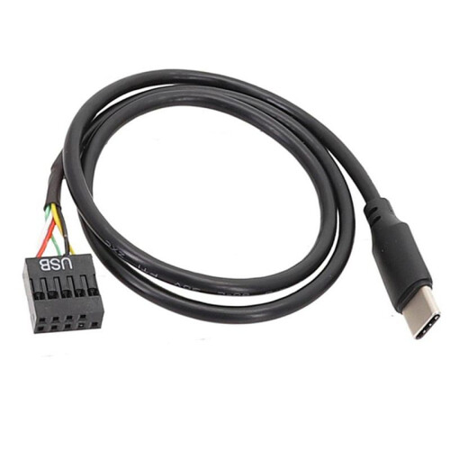3Pcs USB 9Pin to USB Type C Cable for Computer Motherboard to USBC Secondary Screen PC LCD Screen 9Pin USB Cable Adapter 1