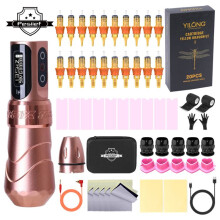55 Teile Tattoo Kit kabellose Tattoo-Maschinen mit Anzeige Tattoo-Pistolen Professionelles Make-up Kit [KK181]