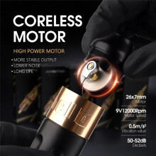 Silver Rotary Tattoo Machine Stroke 0-3.5mm RCA Interface Tattoo Permanent Makeup Pen for Body Art