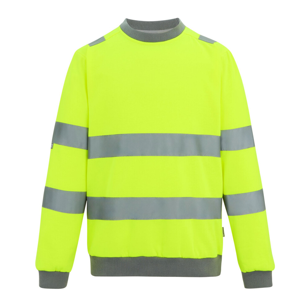 (3Xl, Yellow) Regatta Professional Mens Pro Contract Hi-Vis Crew Neck Sweatshirt 5063852367238