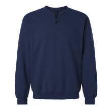 (XXL, Navy) Gildan Unisex Adult Softstyle Midweight Quarter Zip Sweatshirt