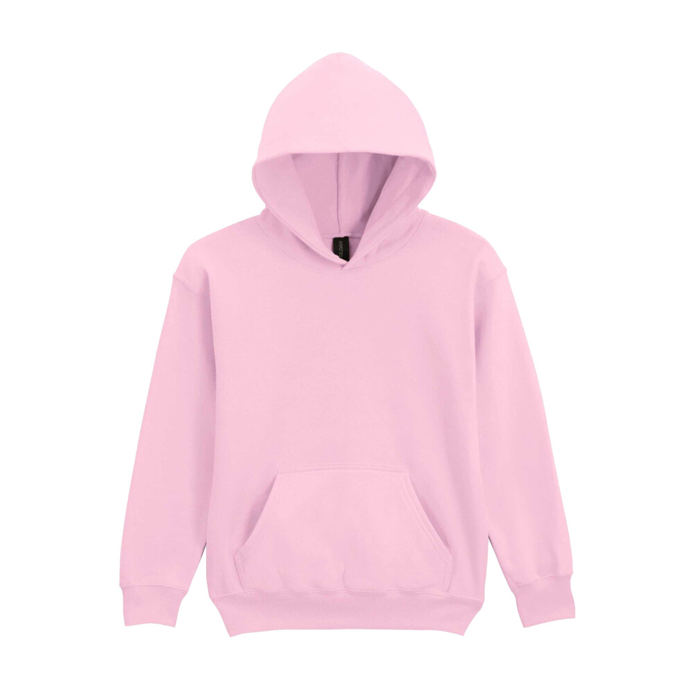 Gildan (7-8 Years, Light Pink) Childrens/Kids Softstyle Fleece Midweight Hoodie