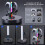 Headphone Stand RGB Light Gaming Headset Display Rack Desk Stand Universal 7