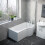 NES Home 1500mm RH P Shaped Bathroom Suite, Front Panel & Screen With Vanity & Toilet 5