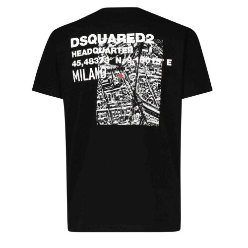 Dsquared2 (L, Black) DSquared2 Mens Map Cool Fit T-Shirt 2