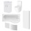 NES Home 1600mm RH P Shaped Bath, Front Panel, Screen With 500mm Vanity & Toilet 7