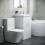 NES Home 1500mm LH P Shaped Bath, Front Panel, Screen With 500mm Vanity & Toilet 4