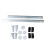 NES Home 1500mm RH P Shaped Bath, Front Panel, Screen With 500mm Vanity & Toilet 12