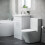 NES Home 1500mm RH P Shaped Bath, Front Panel, Screen With 500mm Vanity & Toilet 4