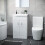 NES Home 1500mm RH P Shaped Bath, Front Panel, Screen With 500mm Vanity & Toilet 3