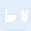 NES Home 1500mm RH P Shaped Bath, Front Panel, Screen With 500mm Vanity & Toilet 8