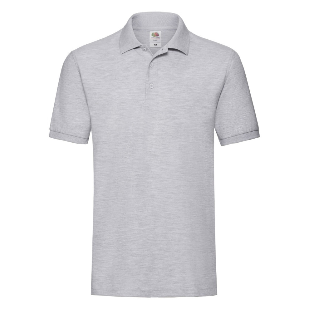 Fruit Of The Loom (Xl, Heather Grey) Mens Premium Pique Polo Shirt