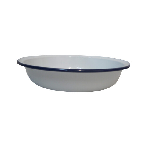 (16cm, White/Dark Blue) Nimbus Round Pie Dish 1