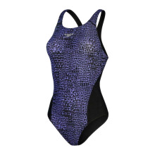 (8 UK, Black/Blue) Speedo Womens/Ladies Snake Print One Piece Swimsuit