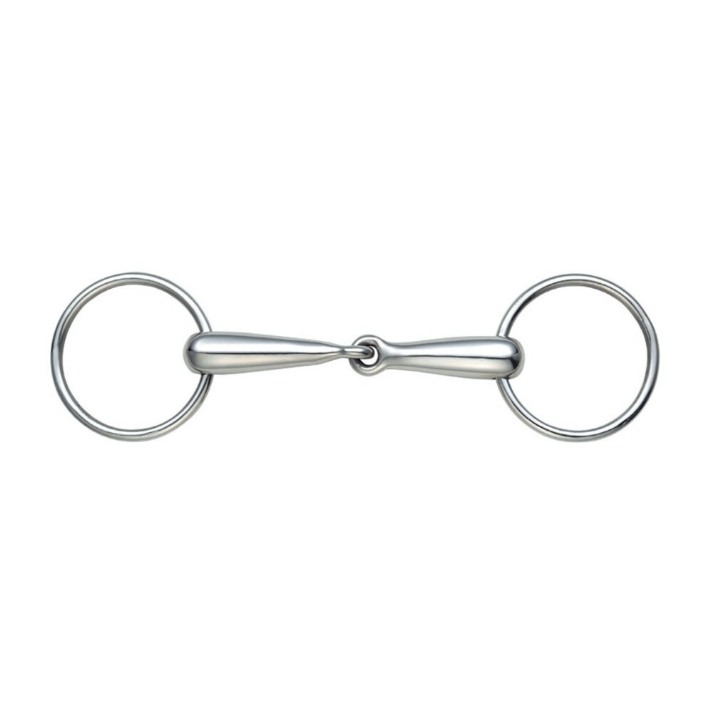 Photos - Equestrianism  Shires Hollow Mouth Horse Loose Ring Snaffle Bit(4.5in, Light Steel)