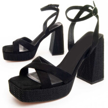 (Schwarz, 40) Damen-sandalen Mit Absatz. Montevita Festsand8 88527