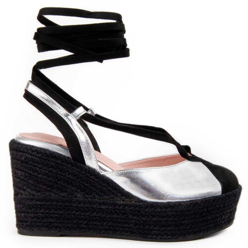 (Argento, 40) Espadrillas Con Zeppa Da Donna Montevita Balenci6 102921 1
