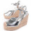 (Argento, 41) Espadrillas Con Zeppa Da Donna Montevita Balenci 102927 1