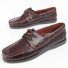 (Brown, 40) Nautical Leather For Men. Purapiel Puranautic6 99455